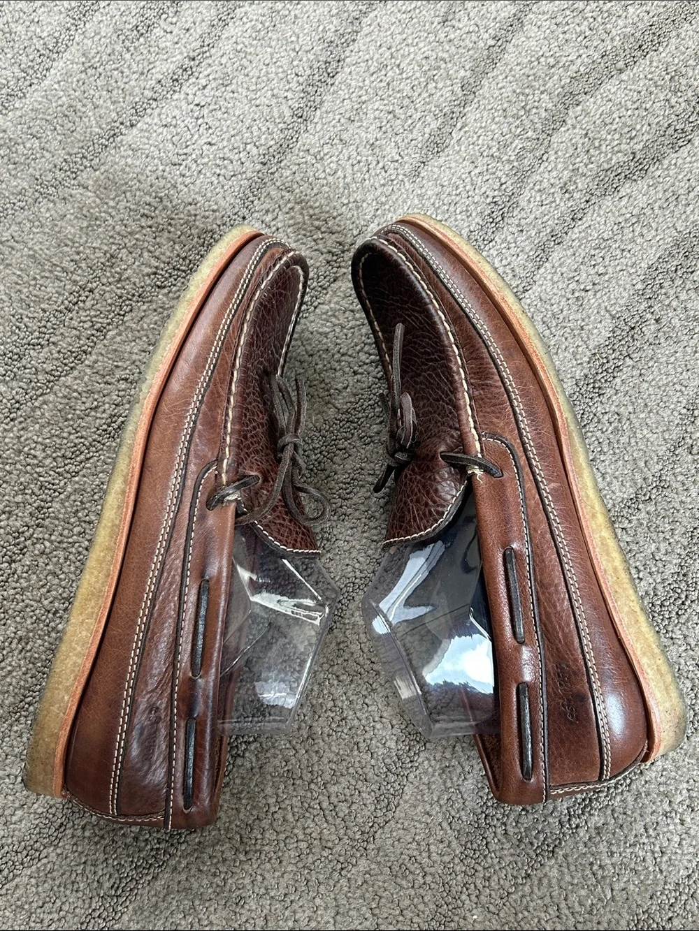 JOHNSON & MURPHEY Men's Leather Tassel Slip-On LOAFERS Size 9.5M Brown